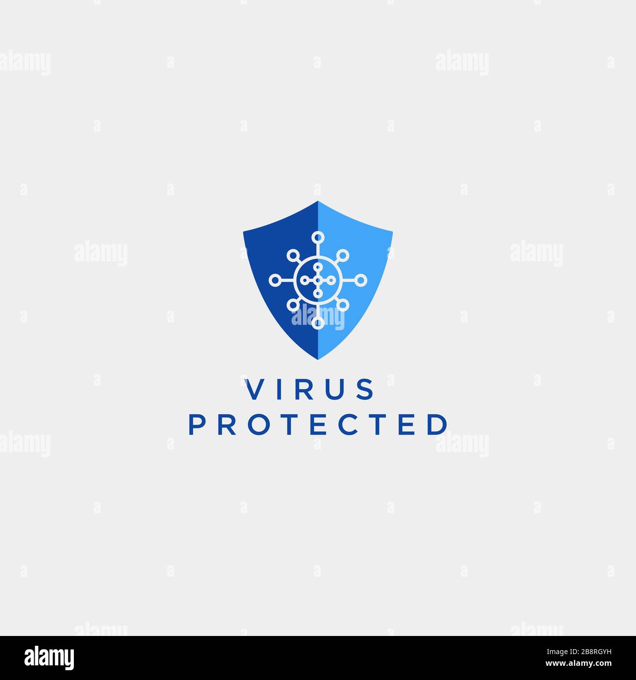 Covid 19 icona del virus corona Protect vettore Illustrazione Vettoriale