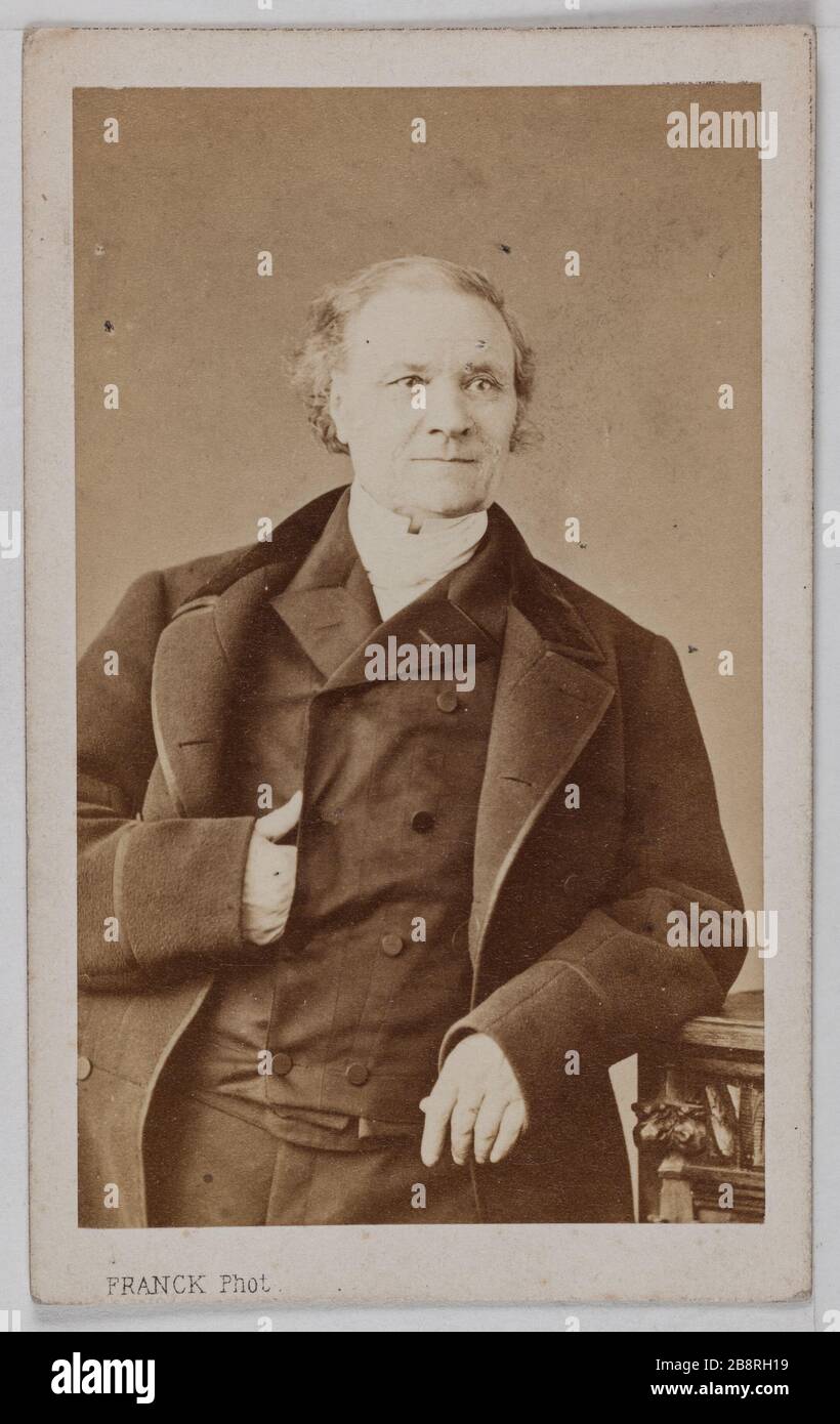 Ritratto di Marie Pierre (Pierre Alexandre Amable Marie Thomas di San Giorgio dice), (1797-1870), (avvocato, politico) Ritratto di Pierre Marie (Pierre Alexandre Thomas Amable Marie de Saint-Georges, dit) (1797-1870), avocat, homme politique. Carte de visite (recto). Photographie de Franck (François Gobinet de Villechole, dit). Tirage sur papier albuminé. 1860-1870. Parigi, musée Carnavalet. Foto Stock