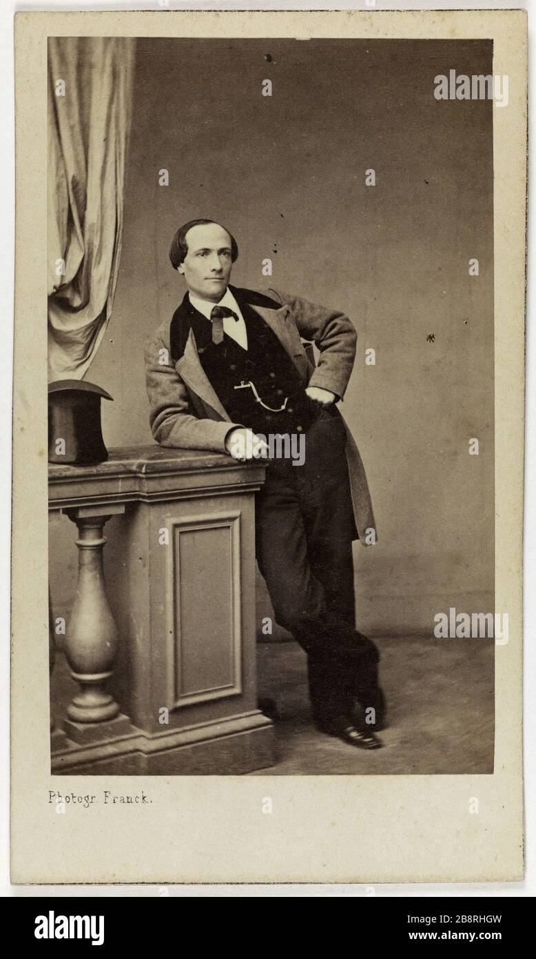 Ritratto di Camille Michel, cantante tenor leggero. François Marie-Louis-Alexandre Gobinet de Villechole, dit Franck (1816-1906). Ritratto di Camille Michel, canteur ténor léger. Carte de visite (recto). Tirage sur papier albuminé. 1860-1890. Parigi, musée Carnavalet. Foto Stock