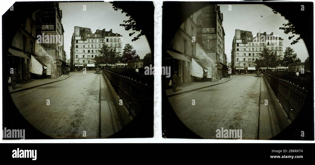 MOLO MONTEBELLO, 5 ° DISTRETTO Quai de Montebello, 5ème arrondissement. 1933. Anonima fotographie. Parigi, musée Carnavalet. Foto Stock