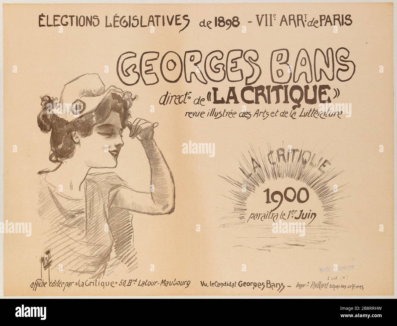 Elezioni legislative 1898 misti. «Elections législatives de 1898». Lithographie, 1898. Parigi, musée Carnavalet. Foto Stock