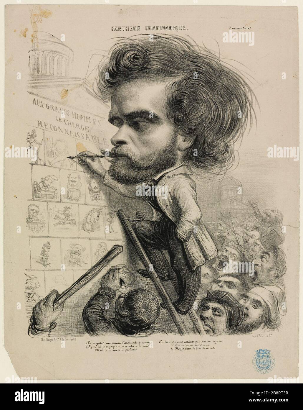 Pantheon Charivarique. (Disegno) Foto Stock