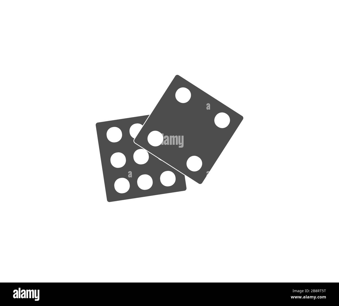 Dadi, icona del gioco. Illustrazione vettoriale, design piatto. Illustrazione Vettoriale