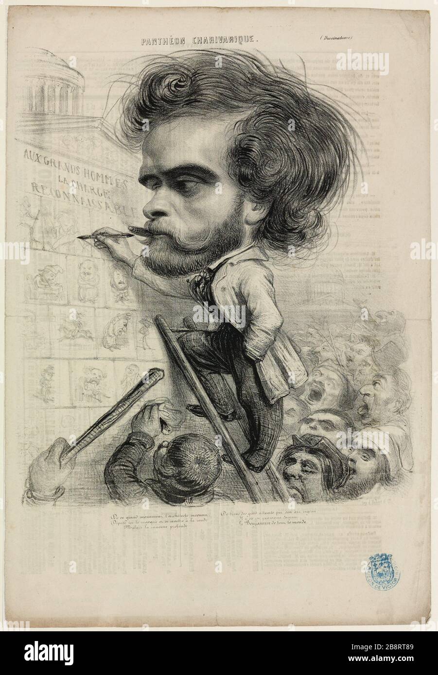 Pantheon Charivarique. (Disegno) Foto Stock