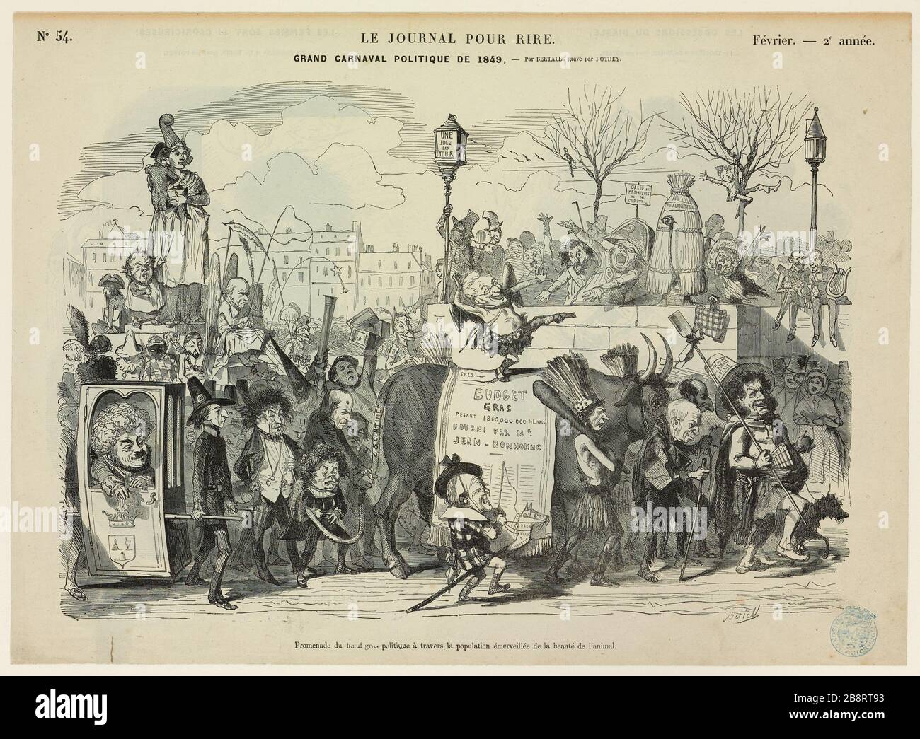 Grande Carnevale politico 1849 Foto Stock