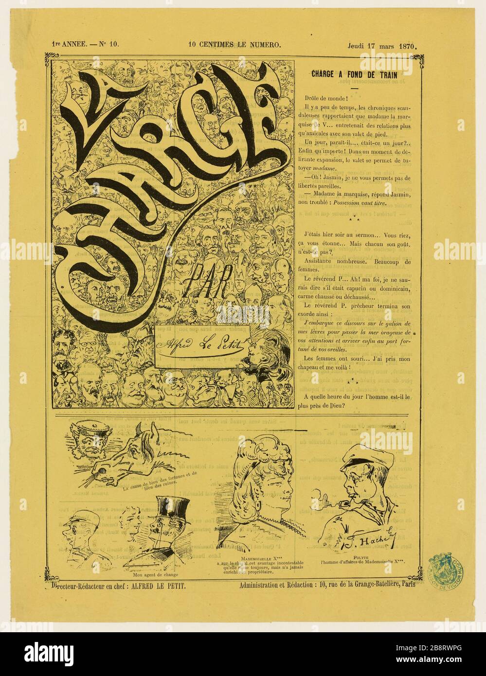 L'addebito, No. 10 Giovedì 17 marzo 1870 Foto Stock