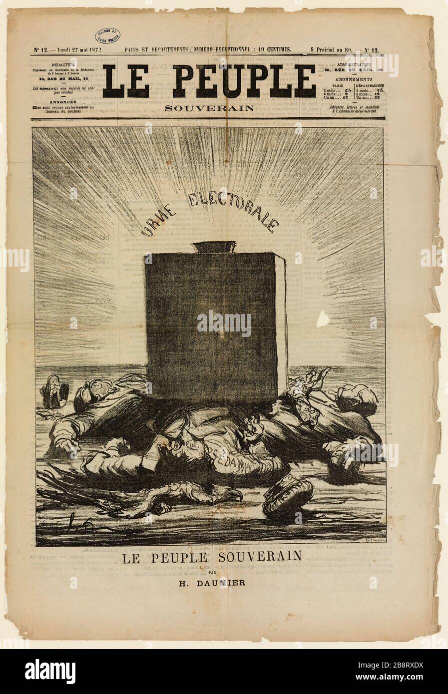 Il popolo sovrano, di H. Daumier Foto Stock