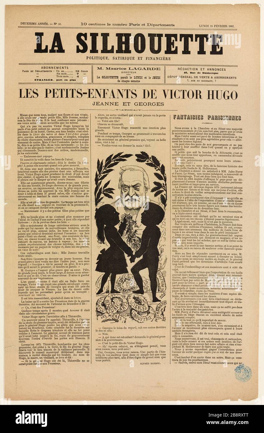 Nipoti di Victor Hugo, Jeanne e Georges Foto Stock