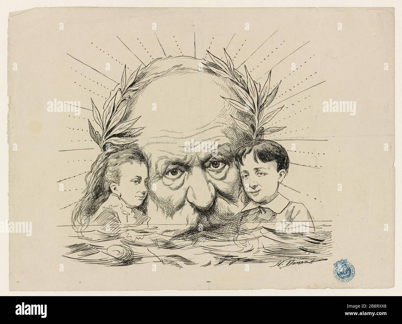 Victor Hugo e Georges Julie Foto Stock