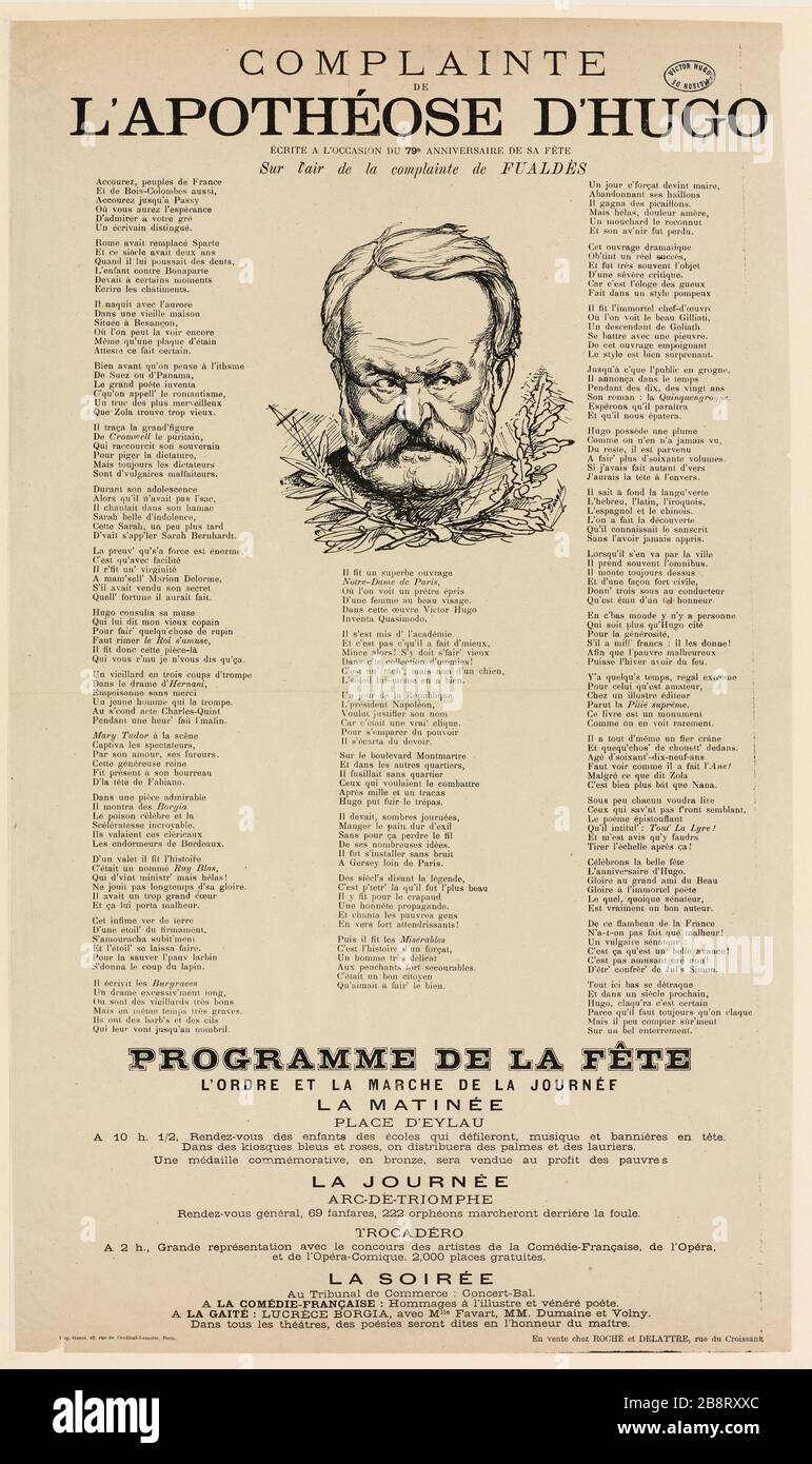 Lamento di Apoteosi Hugo Foto Stock