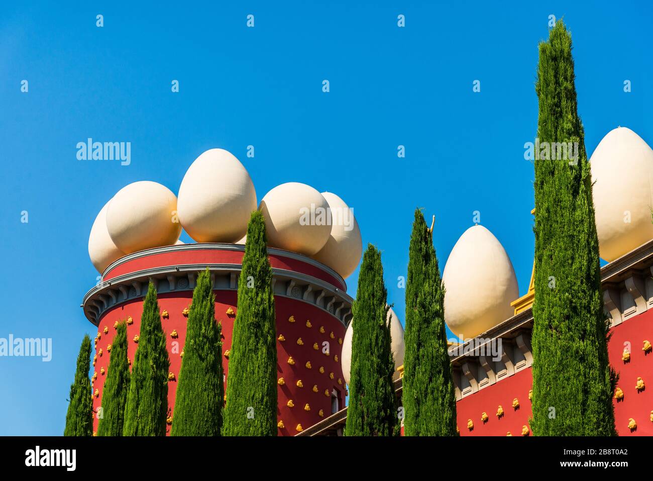Figueres, Spagna - 3 agosto 2019: Esterni del museo di Gala Salvador Dali Foto Stock