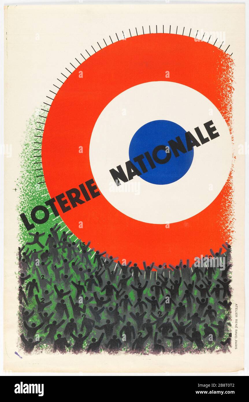 LOTTERIA NAZIONALE Ravo, René. "LOTERIE NATIONALE". Lithographie couleur. En1935-1935. Parigi, musée Carnavalet. Foto Stock