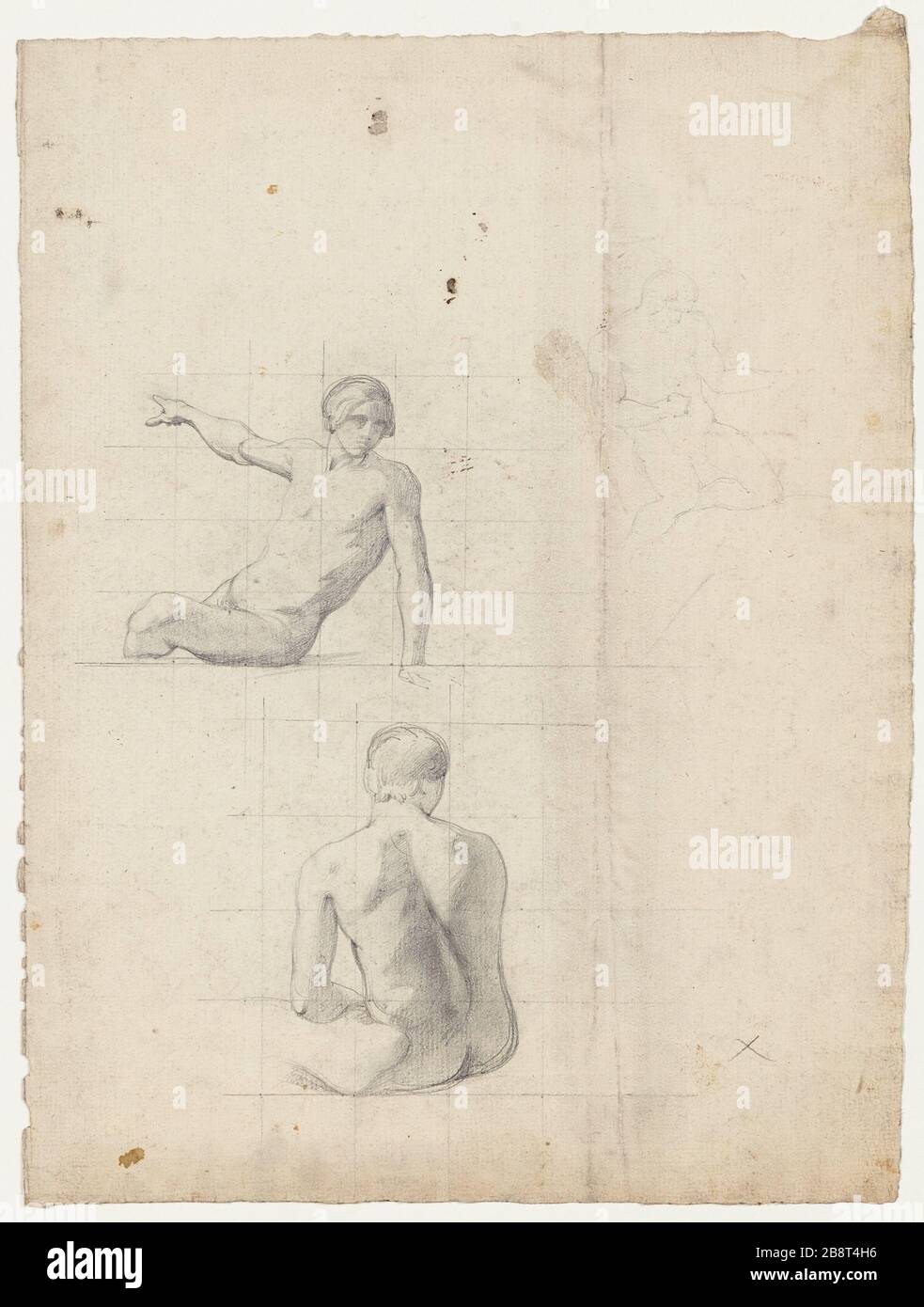 Studiare due figure sedute Foto Stock