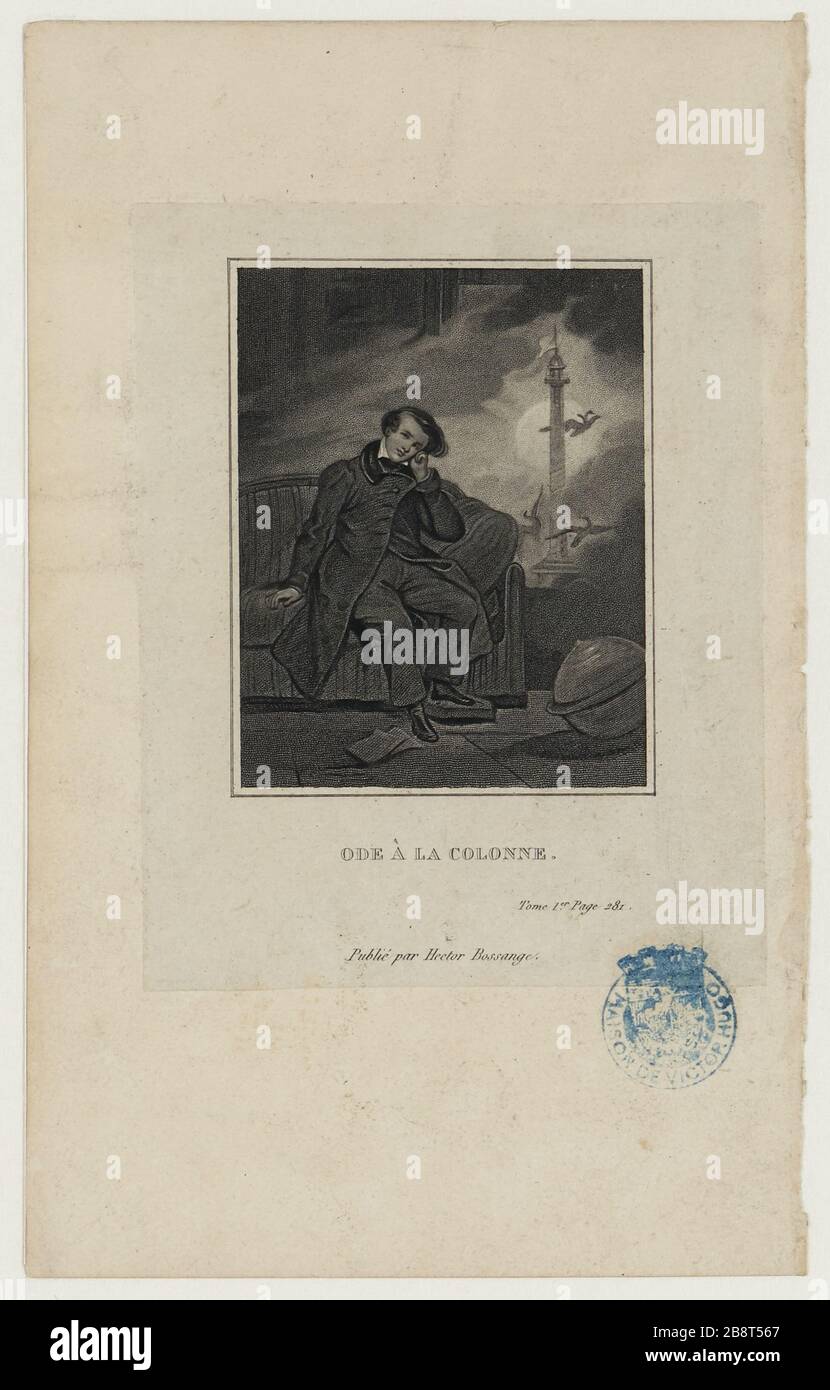 [Ode and Ballads, Volume i, frontespiece] Ode alla colonna Foto Stock