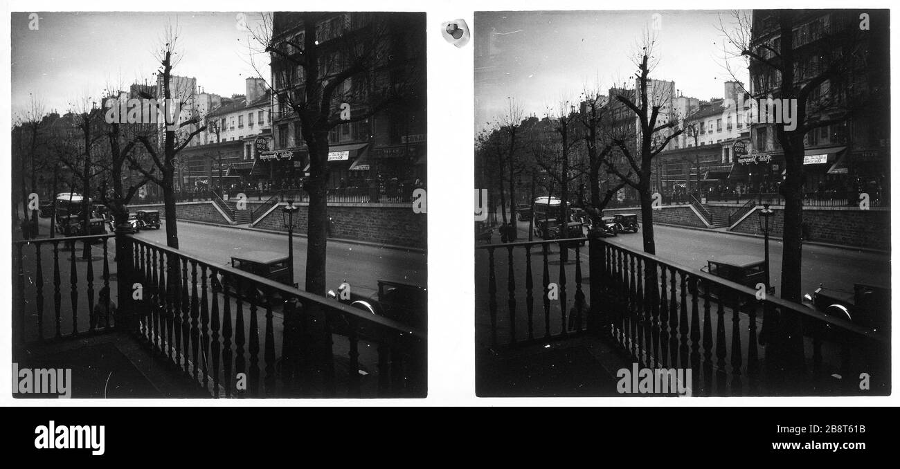 29 BOULEVARD SAINT-MARTIN, 10 ° DISTRETTO, PARIGI 29 boulevard Saint-Martin, Parigi (Xème arr.). 1920-1930. Vue stéréoscopique. Parigi, musée Carnavalet. Foto Stock