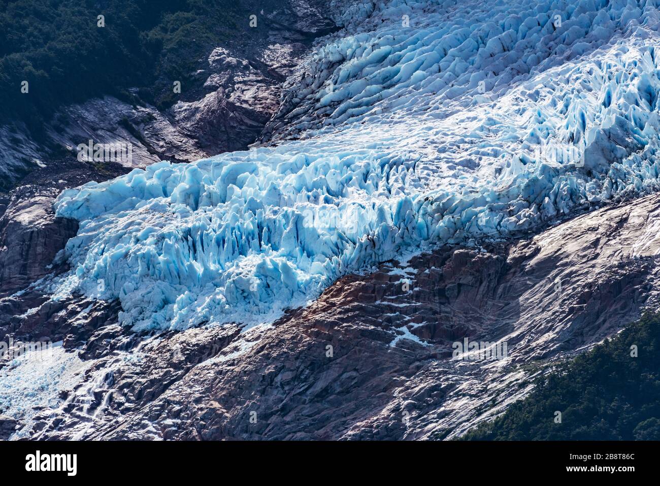 Ghiacciaio Balmaceda all'estremità settentrionale di Last Hope Sound Foto Stock