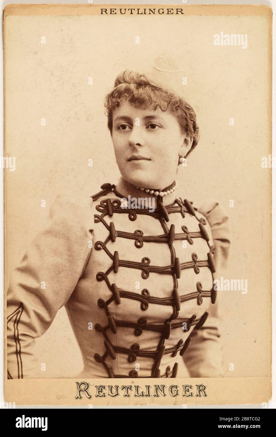 Ritratto di Emilienne d'Alençon (1869-1946), attrice Reutlinger, Charles. 'Portrait d'Emilienne d'Alençon (1869-1946), attrice'. Tirage sur papier albuminé. vers 1900-1900. Parigi, musée Carnavalet. Foto Stock