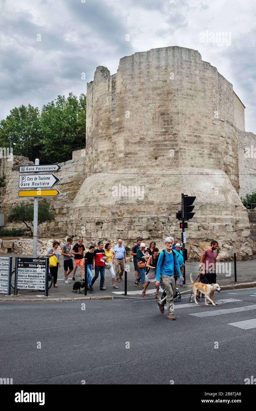 Torre di Mourgues, Patrimonio dell'Umanità dall'UNESCO. Arles (Provenza, Occitània, Francia) Foto Stock