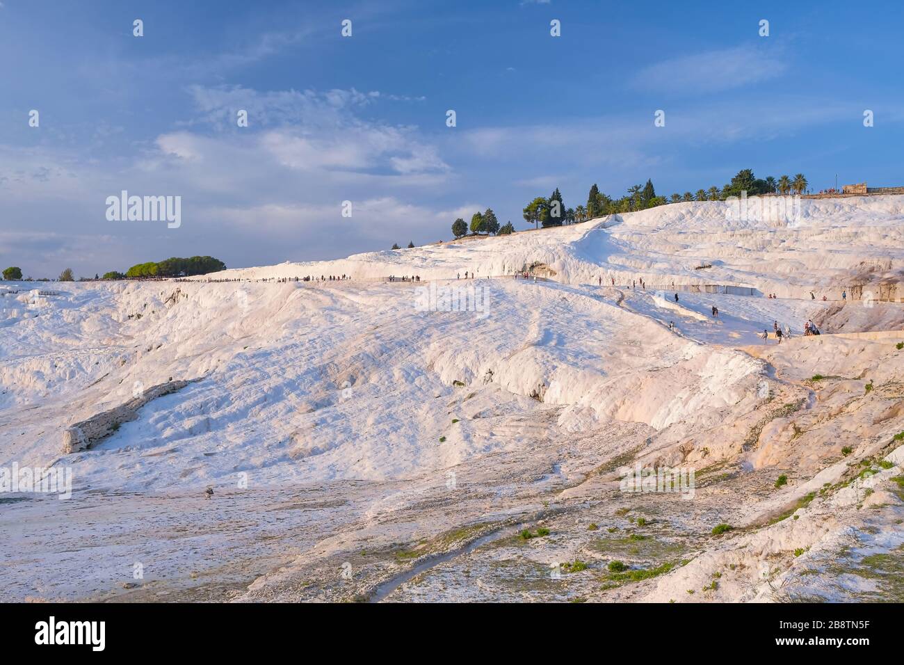 Travertini di Pamukkale a Denizli, Turchia. Foto Stock