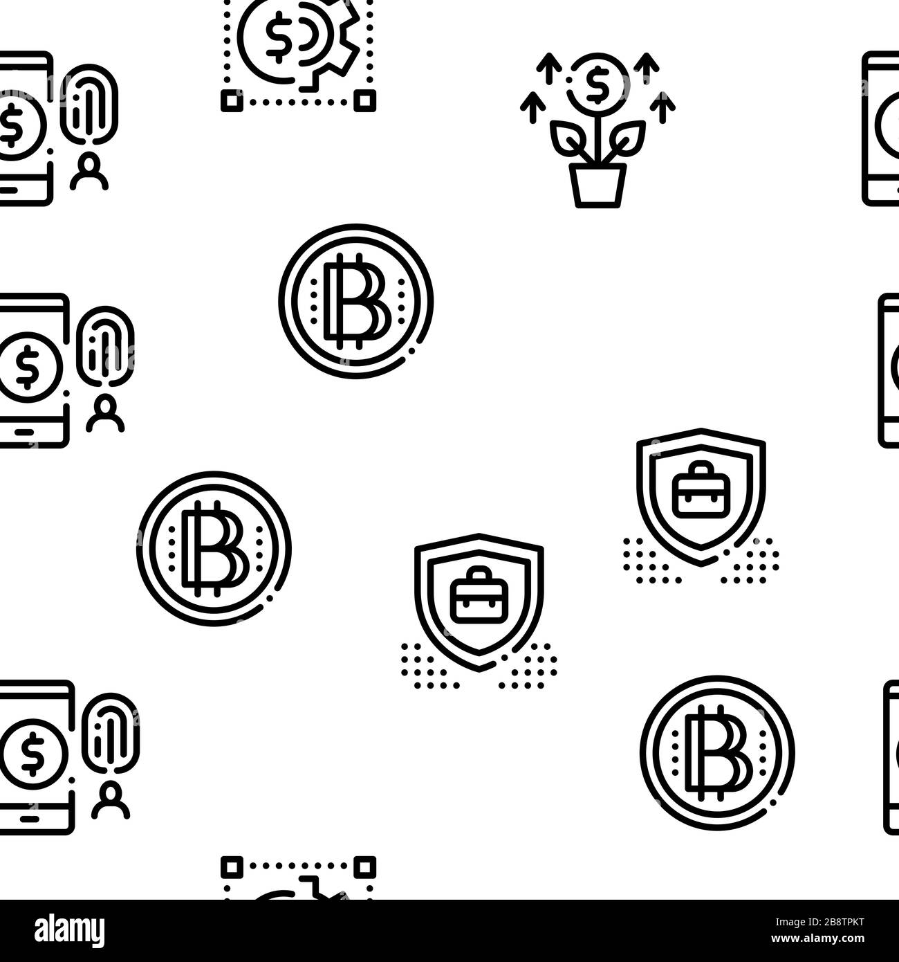 Vettore modello senza giunture FinTech Innovation Illustrazione Vettoriale