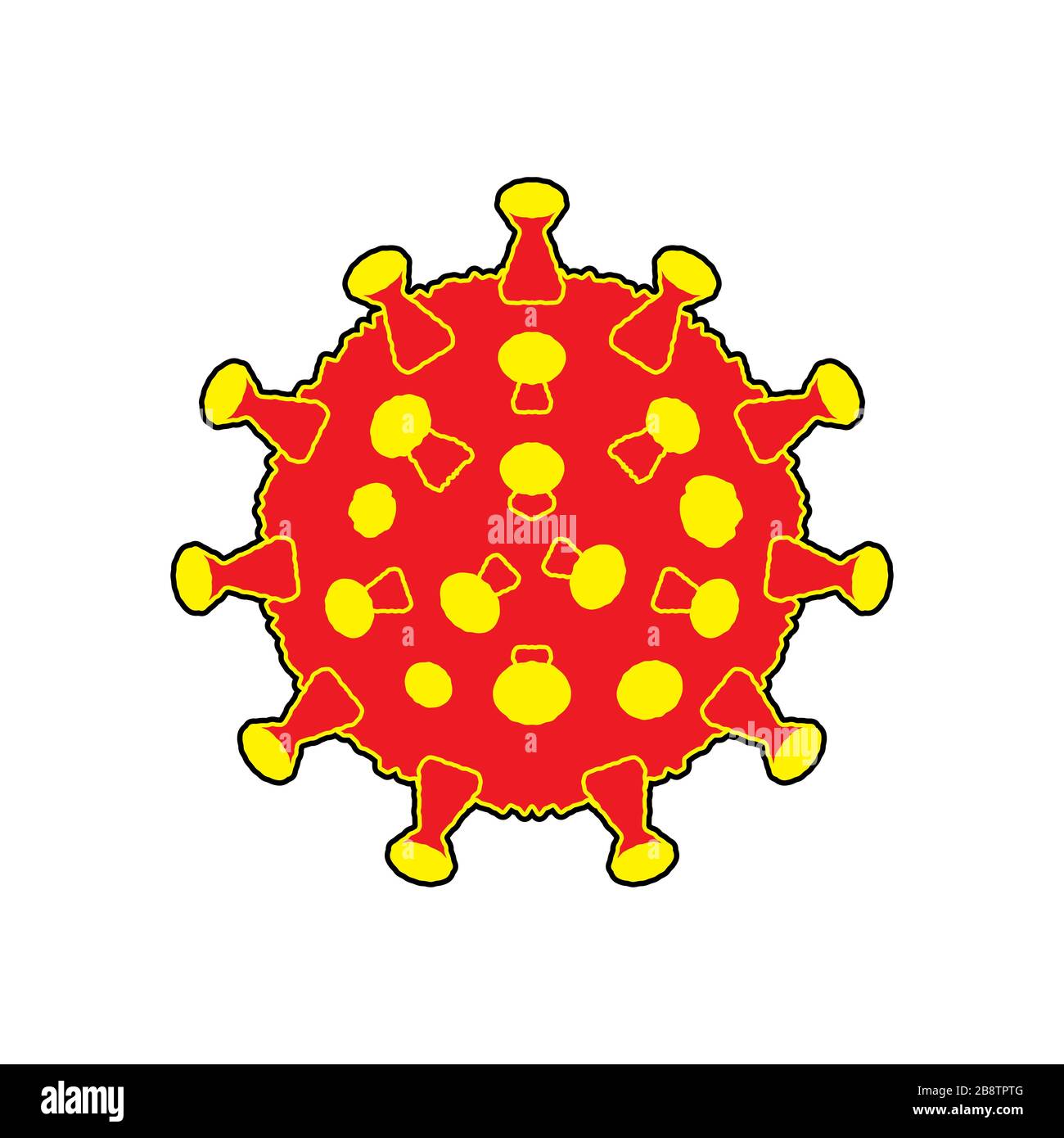 Coronavirus batteri cellula icona infezione Cina. Illustrazione Vettoriale Coronavirus batteri cellula icona infezione Cina. Illustrazione Vettoriale