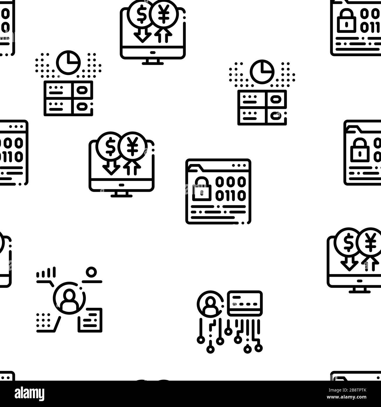 Vettore modello senza giunture FinTech Innovation Illustrazione Vettoriale