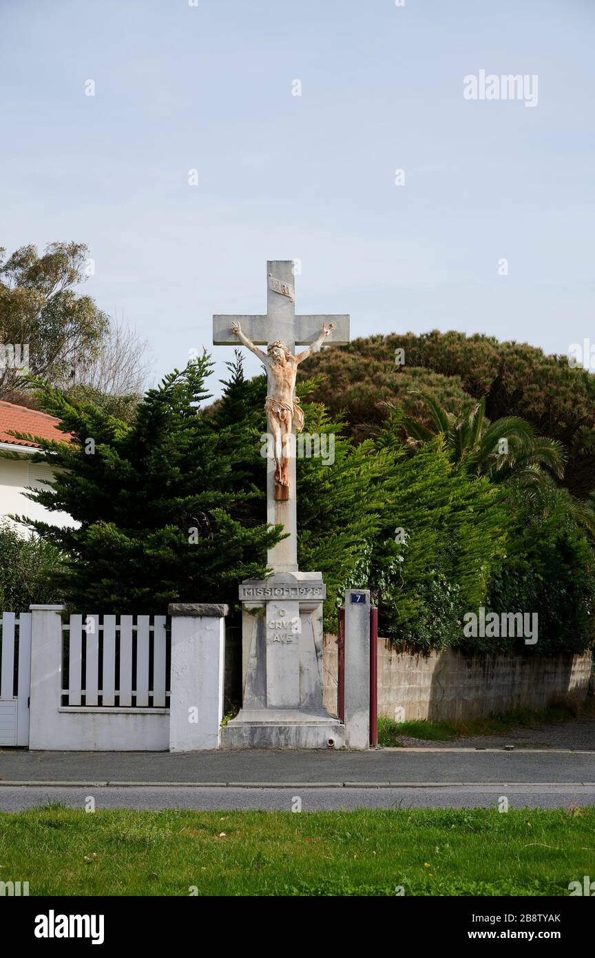 Gesù Cristo crocifisso, Biarritz, Pirenei Atlantici, Aquitania, Francia Foto Stock