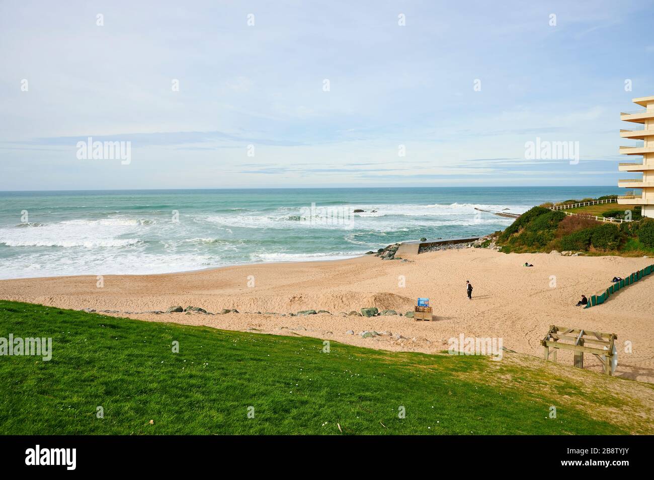 Spiaggia di My Lady, Biarritz, Pirenei Atlantici, Aquitania, Francia Foto Stock