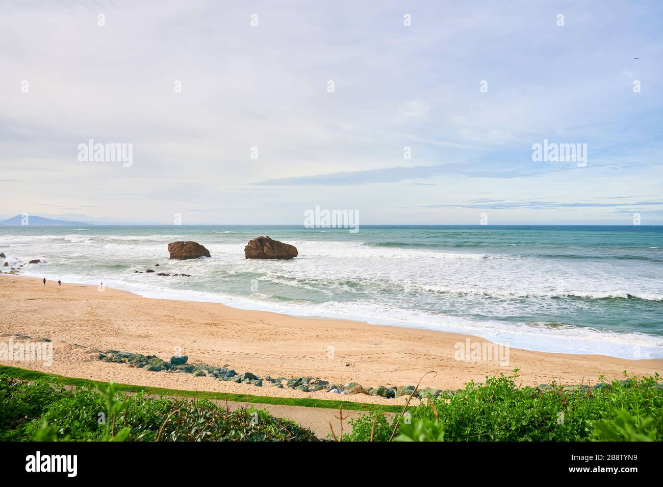 Spiaggia di My Lady, Biarritz, Pirenei Atlantici, Aquitania, Francia Foto Stock