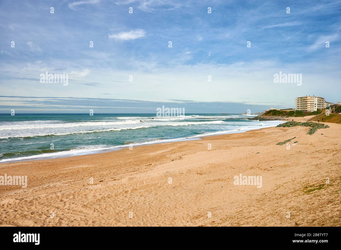Spiaggia di My Lady, Biarritz, Pirenei Atlantici, Aquitania, Francia Foto Stock