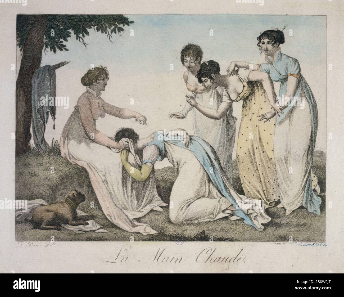 BUON GENERE NUMERO 12 - HOT HAND Jean François Bosio (1764-1827). "Le Bon genere numéro 12: La Main Chaude - 1803". Parigi, musée Carnavalet. Foto Stock