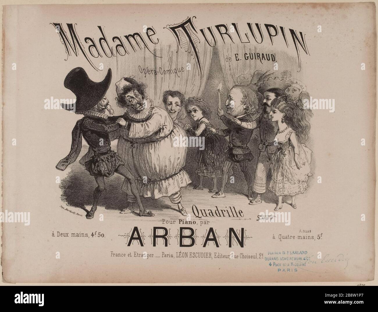 Signora Turlupin, Opera Comique, quadrille piano di Arban. Foto Stock