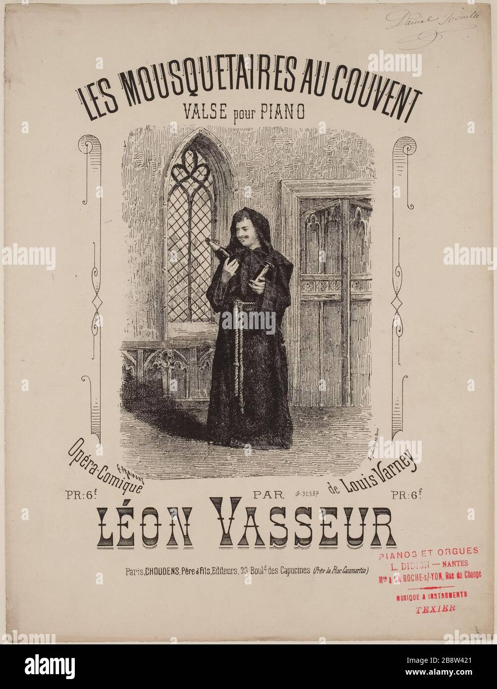 I Musketeers al Convento / waltz per pianoforte. Foto Stock