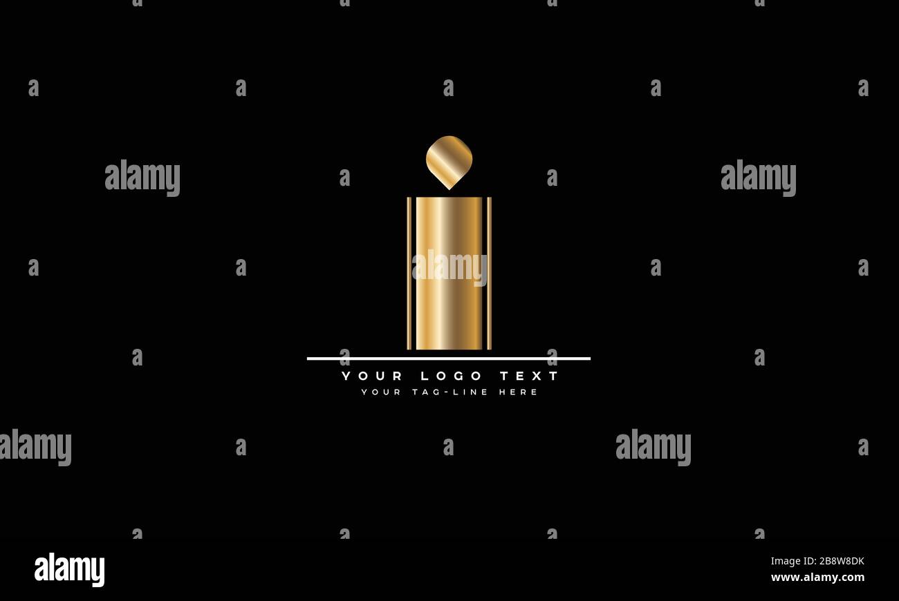 Elementi del modello di disegno delle icone del logo Letter i, II Illustrazione Vettoriale