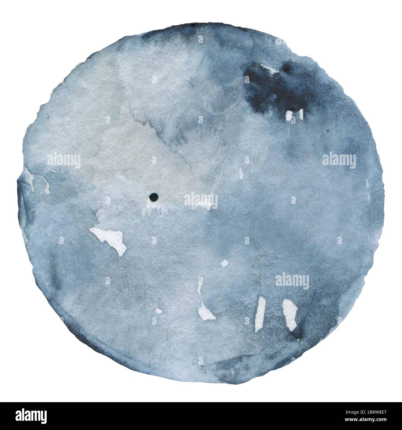 luna in tecnica acquerello. spazio illustrazione mooon Foto Stock