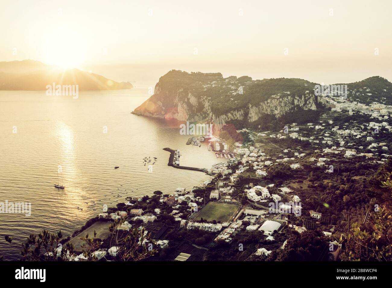 Panorama dell'isola di Capri, Italia Foto Stock