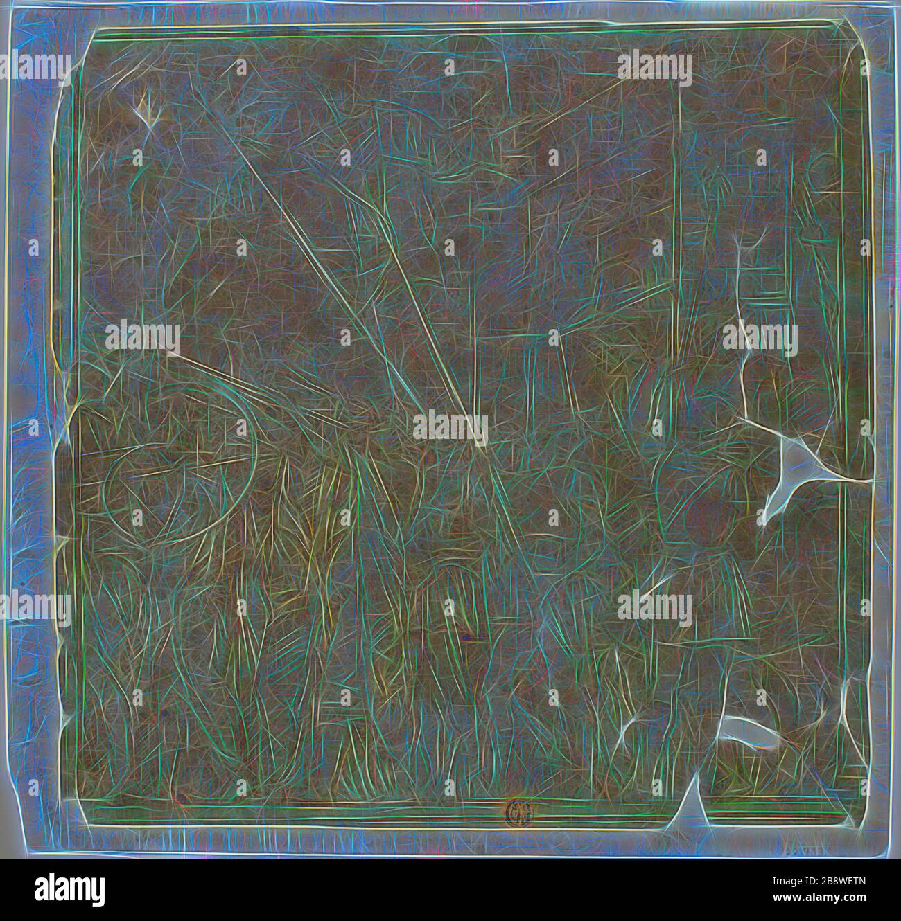 Studio per i Trionfi di Giulio Cesare: Tela No. I, n.d., dopo Andrea Mantegna, Italiano, 1431-1506, Italia, penna e inchiostro marrone a matita rossa, su carta abbronzata, posata su carta avorio wove, 276 x 281 mm, Reimagined by Gibon, disegno di calda luce luminosa e luminosa. Arte classica reinventata con un tocco moderno. La fotografia ispirata al futurismo, che abbraccia l'energia dinamica della tecnologia moderna, del movimento, della velocità e rivoluziona la cultura. Foto Stock