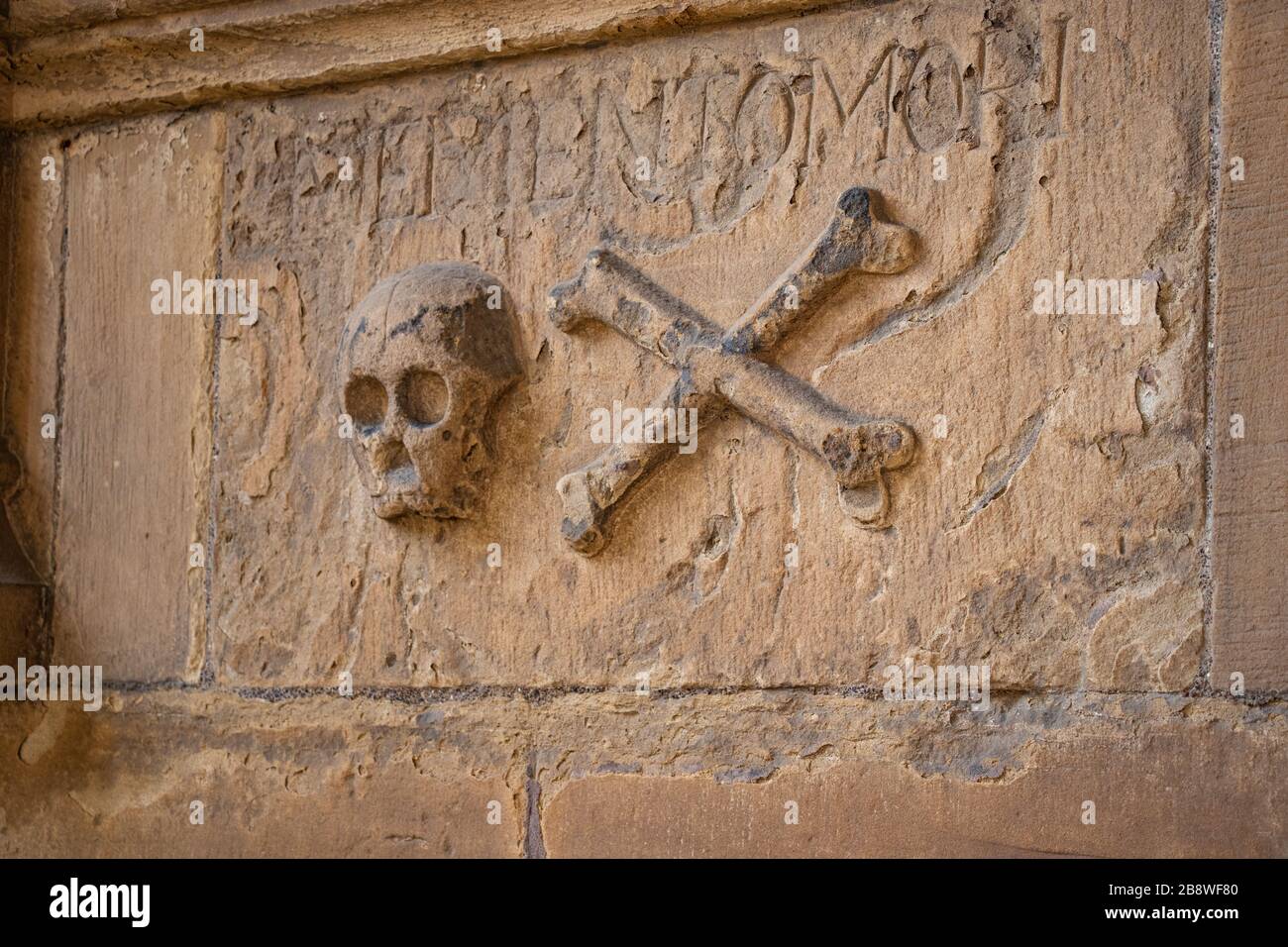 Passeggia per la storica abbazia di Melrose in Gran Bretagna nel Regno Unito Foto Stock