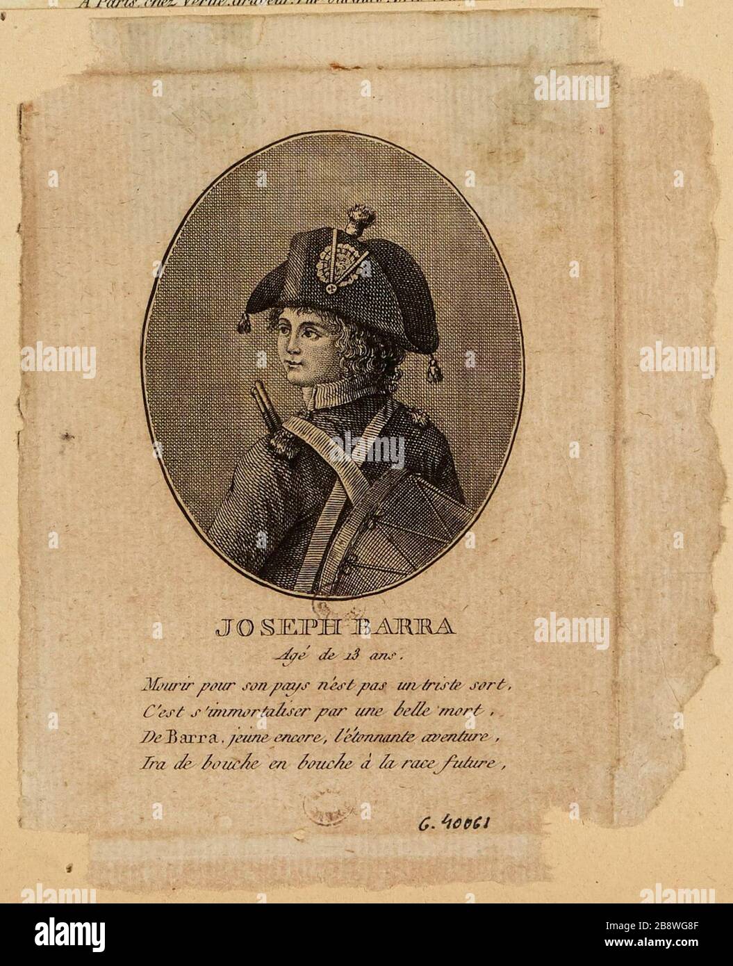 Joseph Bara / 13 anni. Foto Stock