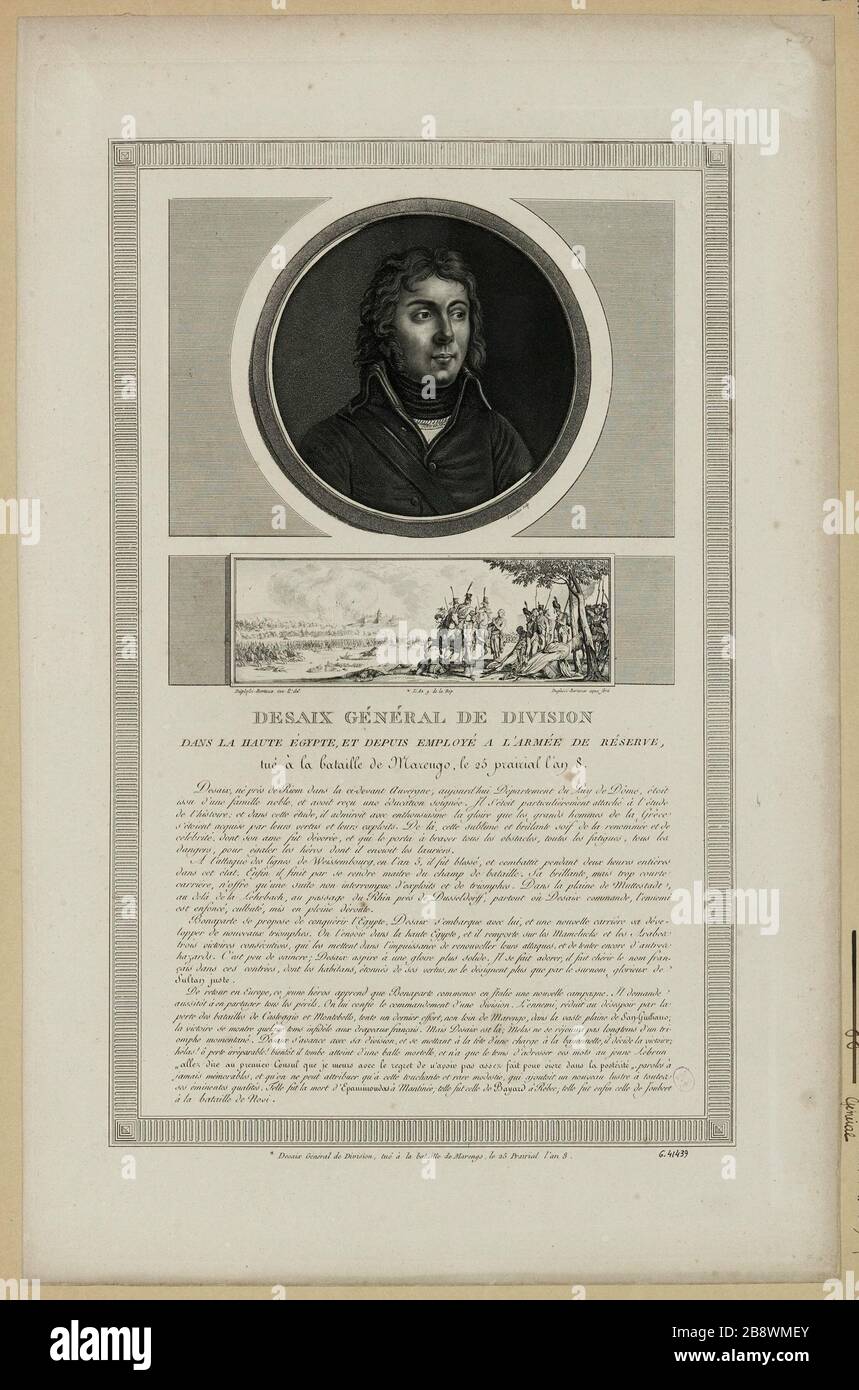 Desaix Divisione Generale / in Alto Egitto, e da allora ha occupato l'esercito di riserva Foto Stock