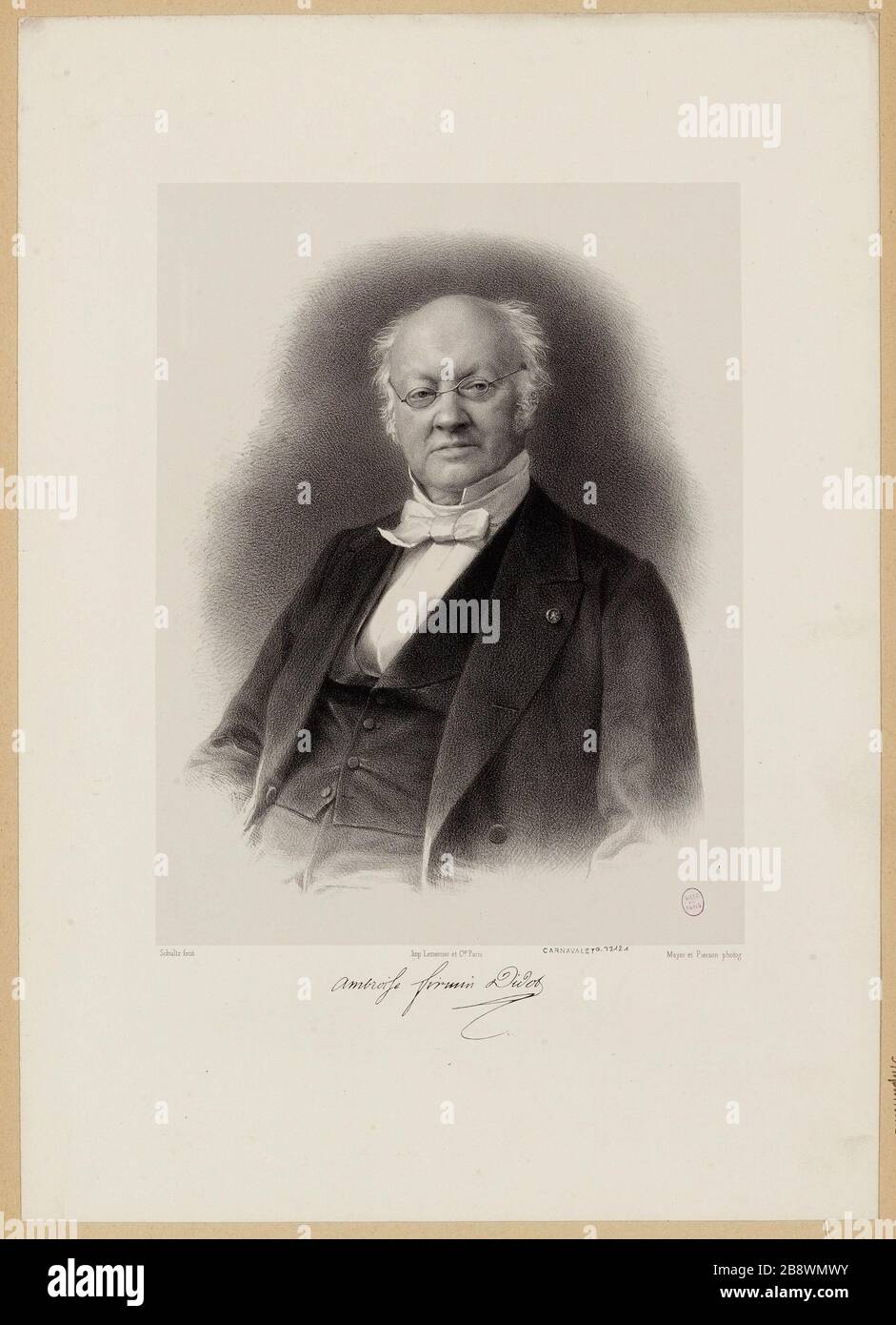 Ritratto di Ambroise Firmin Didot, stampante. Foto Stock