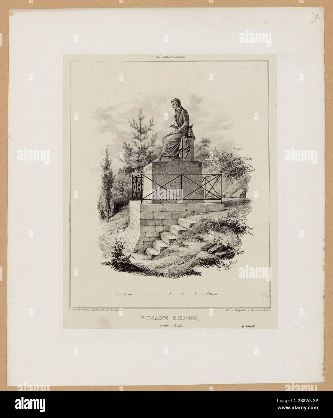 Il Père Lachaise / Vivant Denon / Aprile 1825. Foto Stock