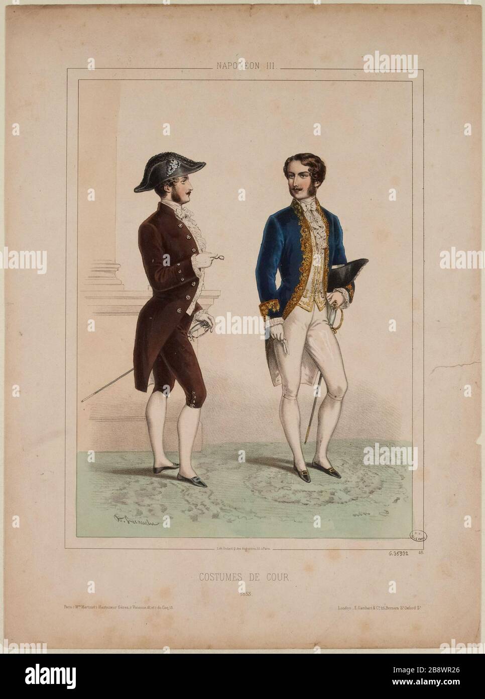 Napoleone III / costumi di corte / 1853 Foto Stock