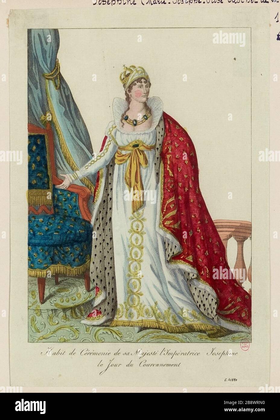 Abito di sua Maestà l'imperatrice Josephine / il giorno dell'incoronazione Foto Stock