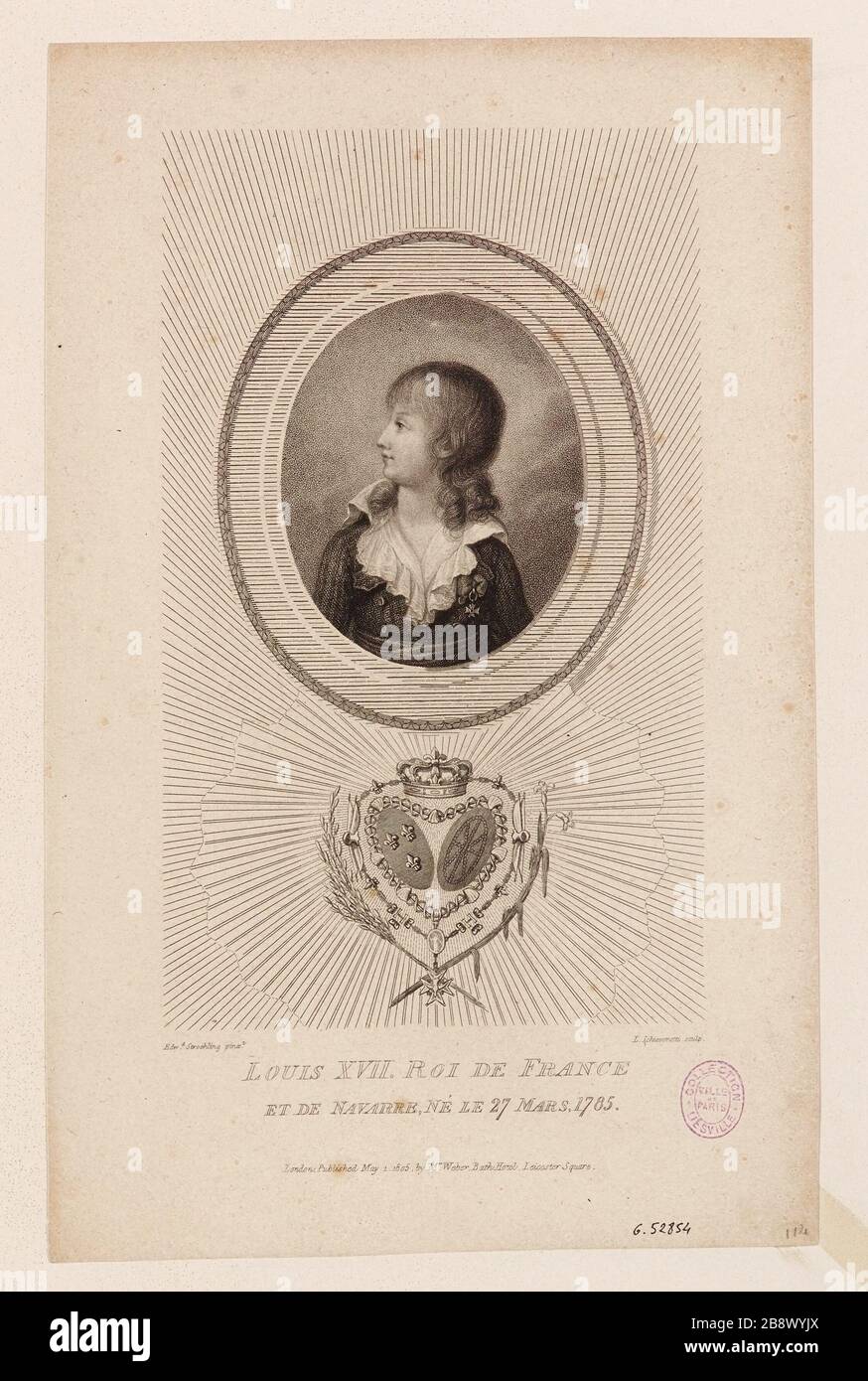 Luigi XVII Re di Francia [...] Foto Stock