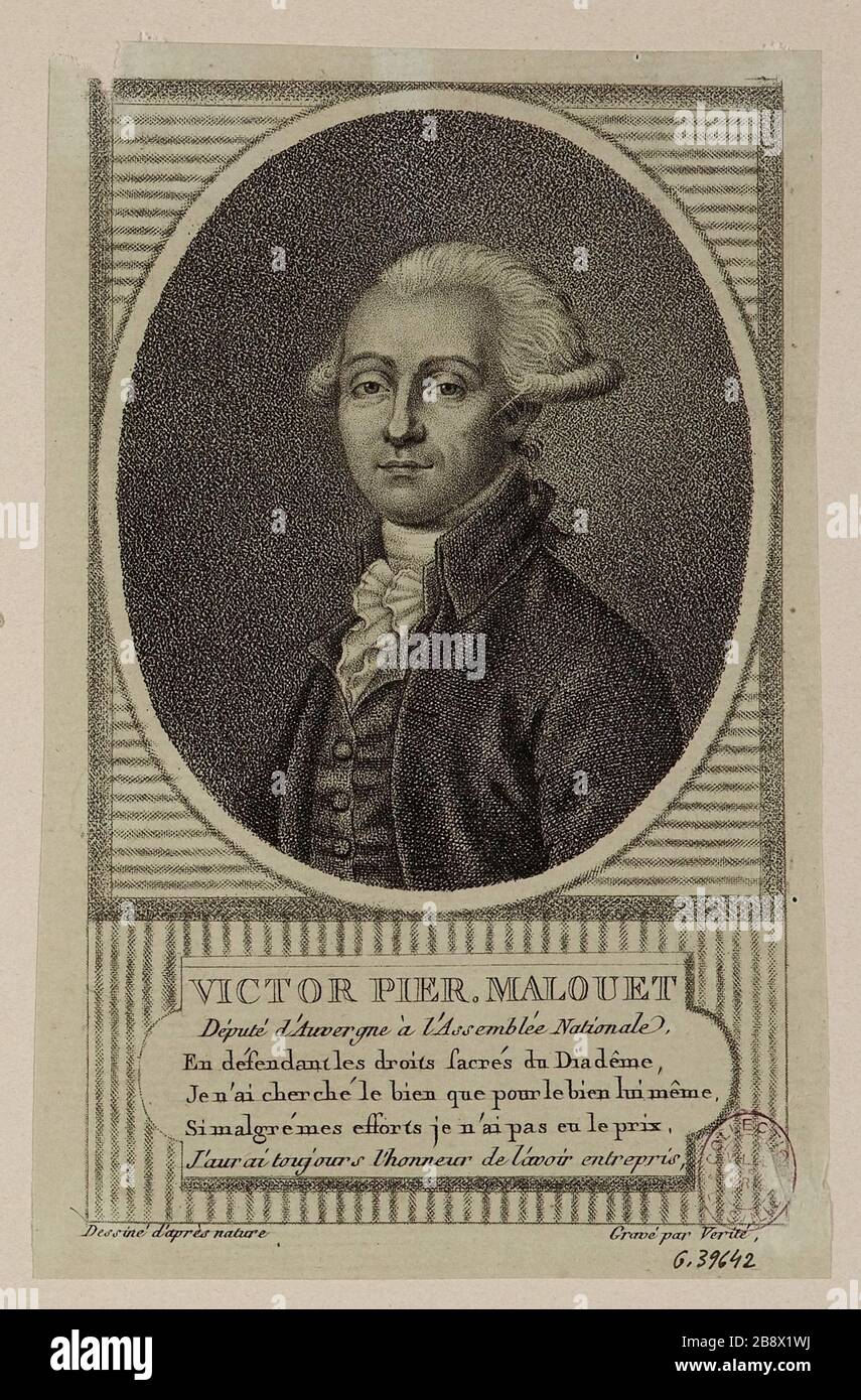 Molo Victor. Malouet / Depute d'Auvergne nella ssemblée Nationale [...] Foto Stock