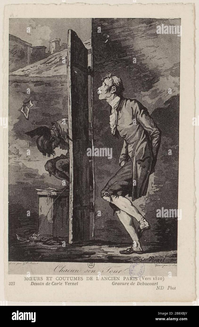 Ogni turno / vita sociale e costumi della vecchia Parigi (1810) Foto Stock