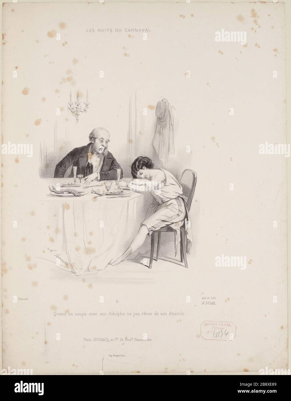 Quando la zuppa con il suo Adolphe non sogno del suo Anatole. Foto Stock