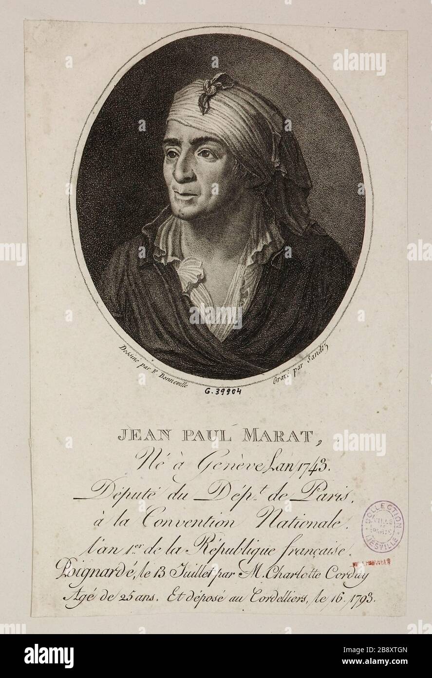 Jean-Paul Marat, / nato a Ginevra nel 1743 [...] Foto Stock