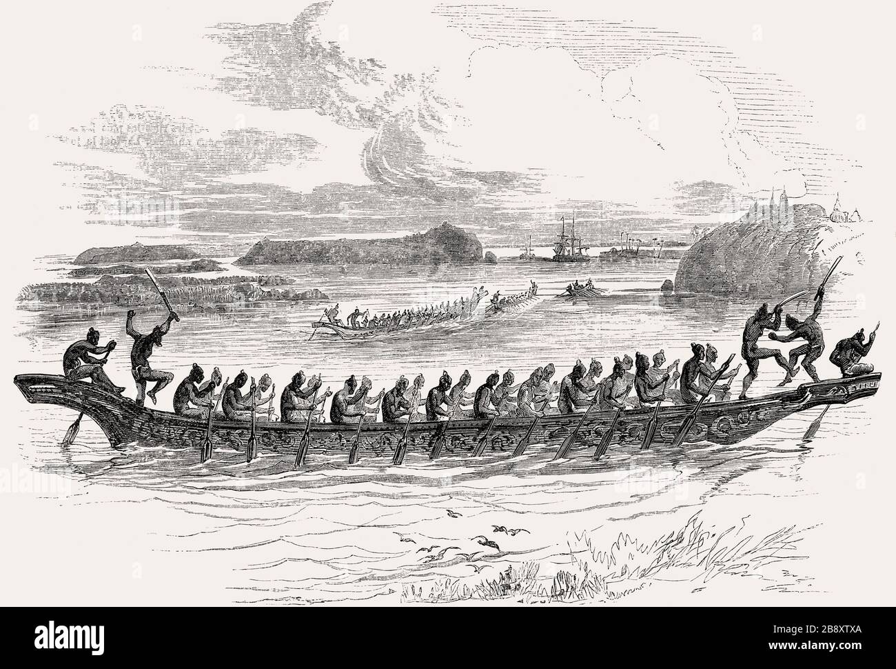 Nave da guerra indiana, Ganges, rivolta indiana del 1857 Foto Stock
